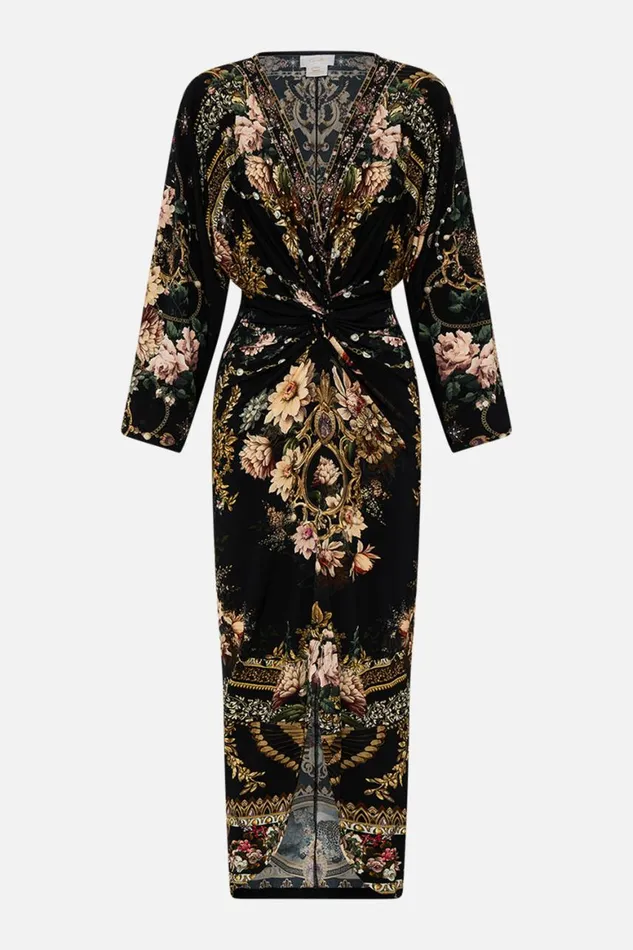 LONG SPLIT FRONT TWIST DRESS DYNASTY DAZE Dynasty Daze Womens Camilla Dresses