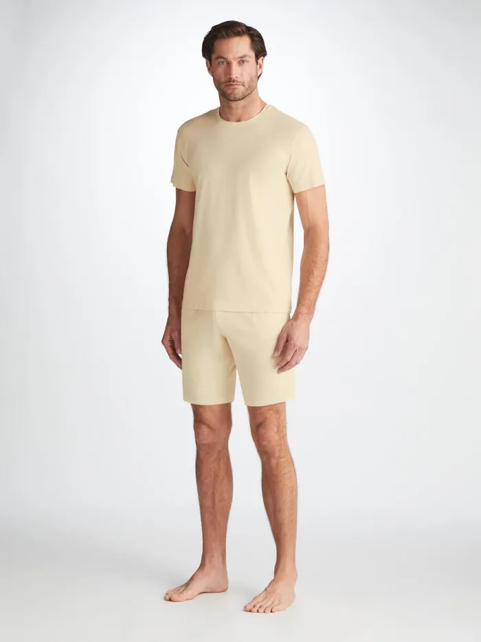 Lounge Shorts Men Derek Rose Lounge Shorts Basel Micro Modal Stretch Ecru