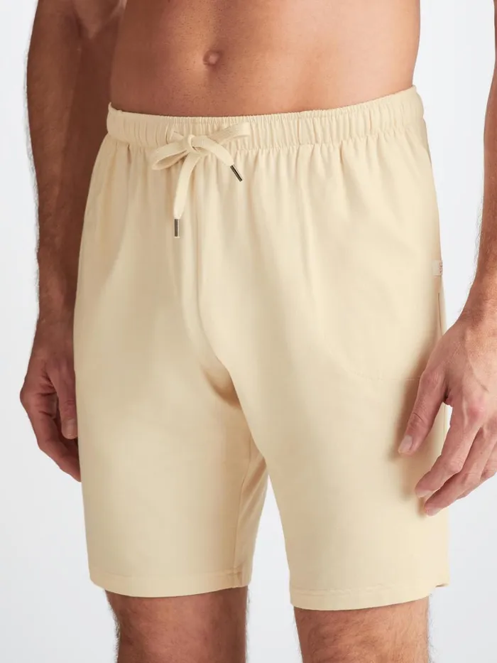 Lounge Shorts Men Derek Rose Lounge Shorts Basel Micro Modal Stretch Ecru
