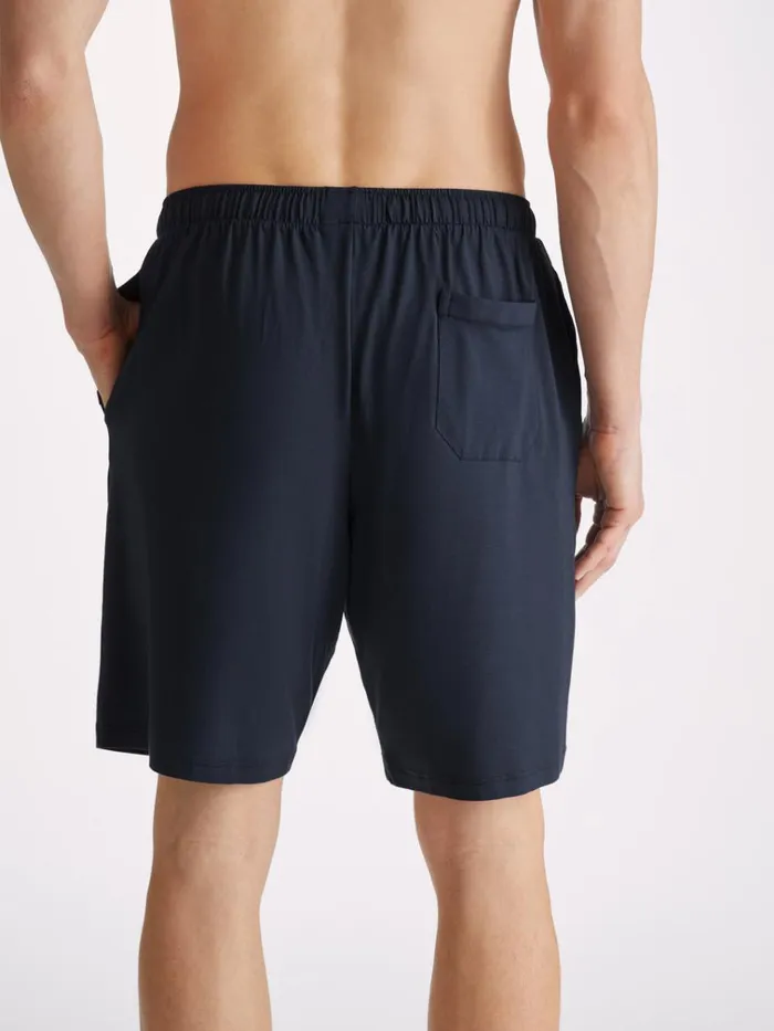 Lounge Shorts Men Derek Rose Lounge Shorts Basel Micro Modal Stretch Navy