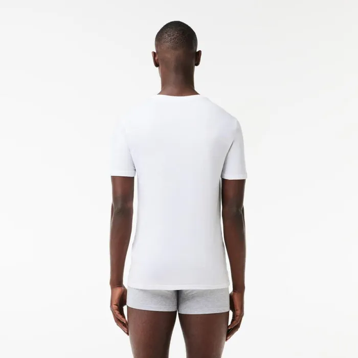 Loungewear and Pajamas Men Lacoste Men039s 3Pack Loungewear TShirts White 001