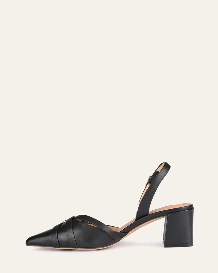 LOW HEELS Coby low heels black leather jomercer Women LOW HEELS Coby low heels black leather jomercer Women