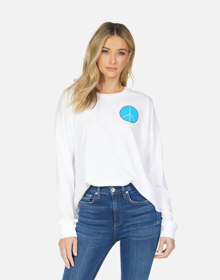 Luella Elements Daisy White Women Lauren Moshi Long Sleeve