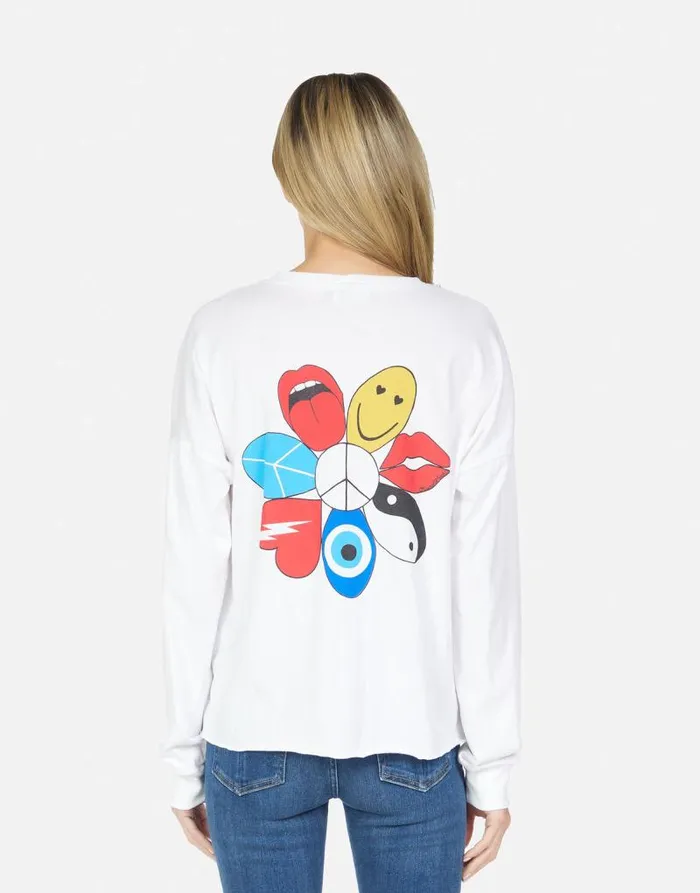 Luella Elements Daisy White Women Lauren Moshi Long Sleeve