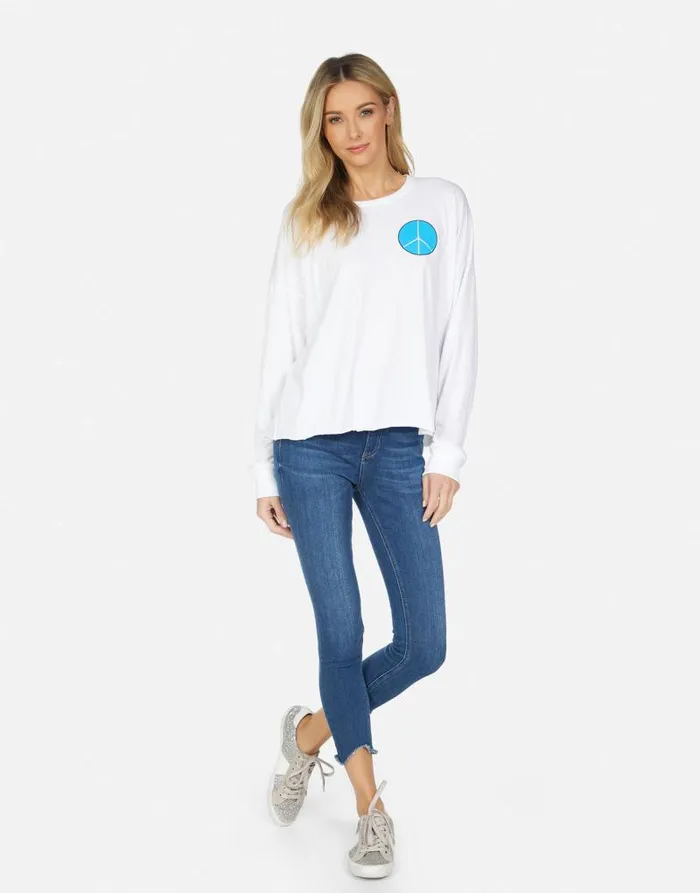 Luella Elements Daisy White Women Lauren Moshi Long Sleeve