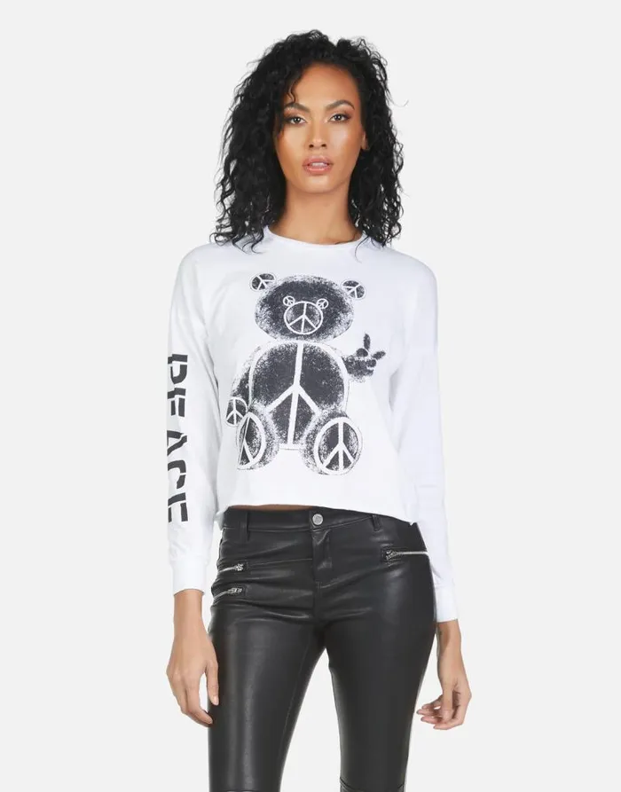 Luella Peace Teddy White Women Lauren Moshi Long Sleeve