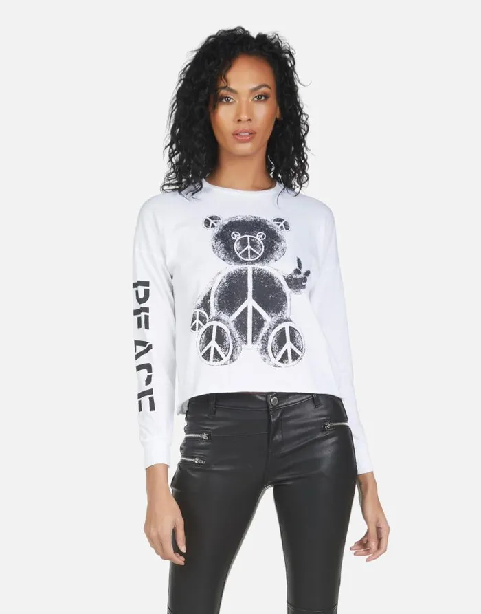 Luella Peace Teddy White Women Lauren Moshi Long Sleeve