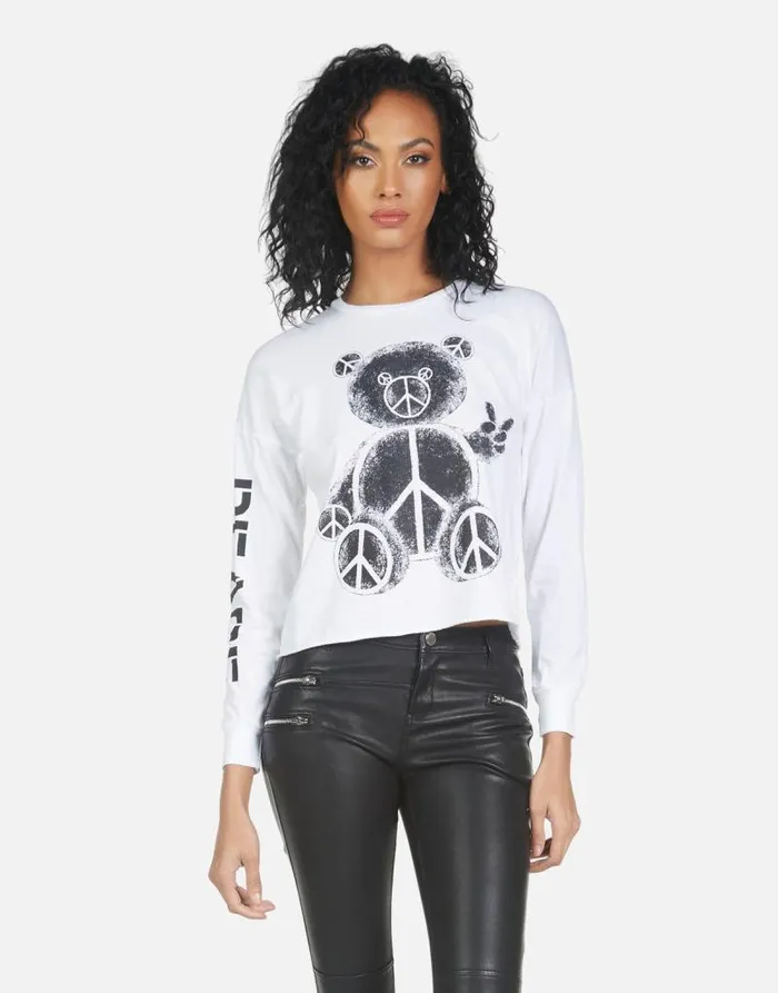Luella Peace Teddy White Women Lauren Moshi Long Sleeve