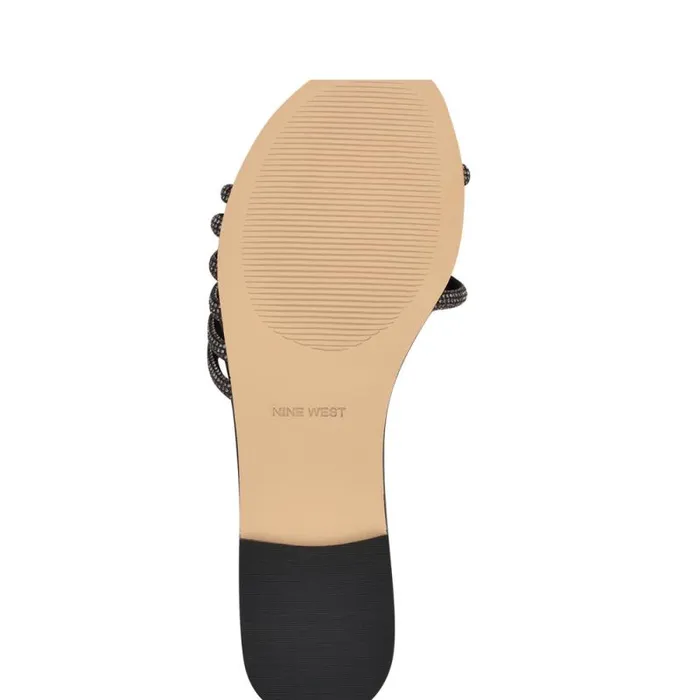 Luxury Flat Slide Sandals Black Women Nine West Sandals Luxury Flat Slide Sandals Black Women Nine West Sandals