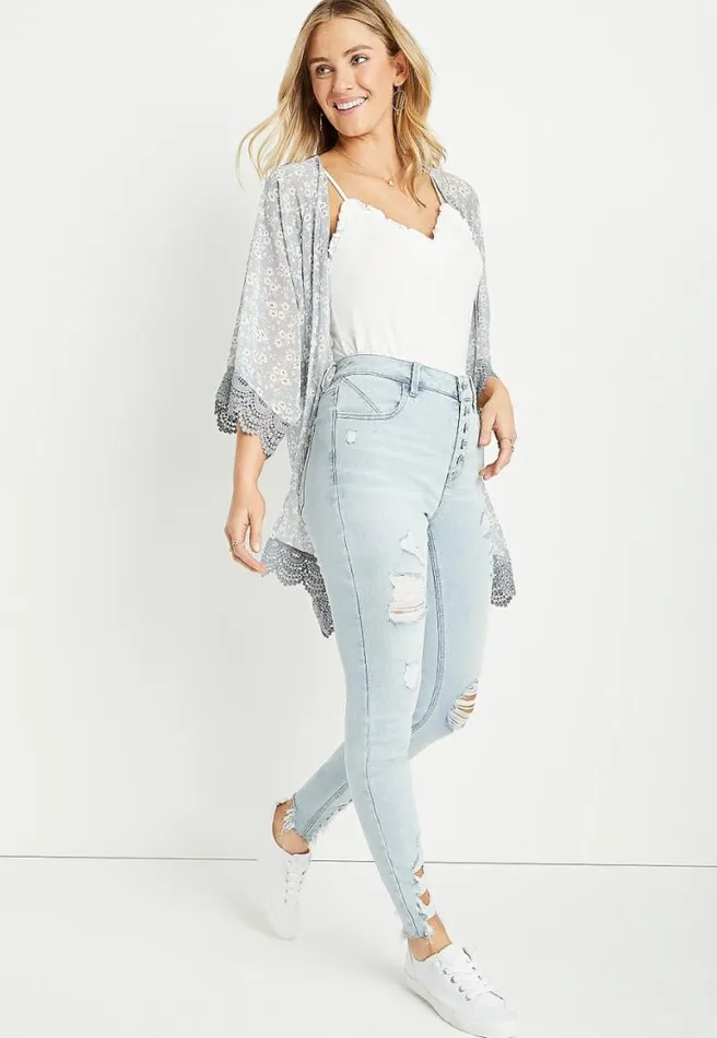 M Jeans By Maurices Cool Comfort High Rise Ripped Jegging Women Maurices Jeans