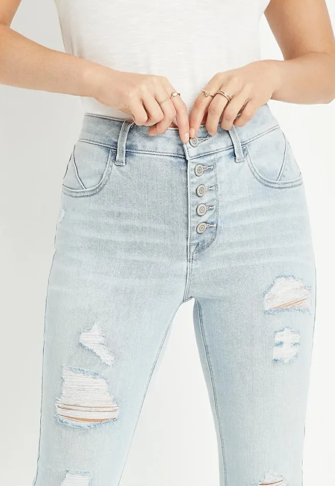 M Jeans By Maurices Cool Comfort High Rise Ripped Jegging Women Maurices Jeans