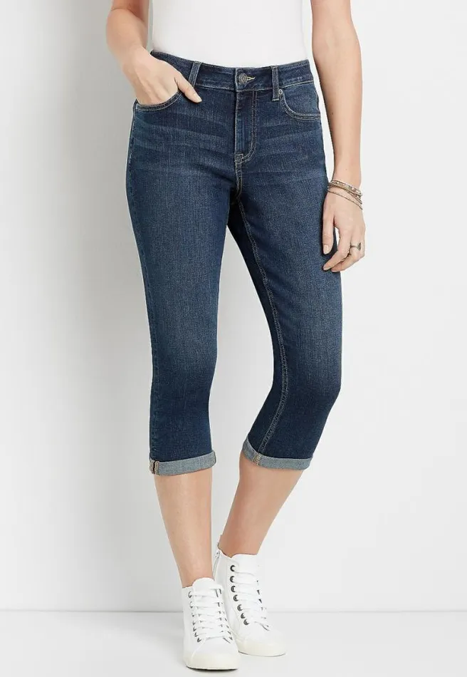 M Jeans By Maurices High Rise Dark Curvy Capri Women Maurices Bottoms