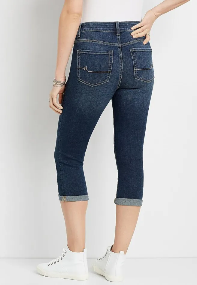 M Jeans By Maurices High Rise Dark Curvy Capri Women Maurices Bottoms
