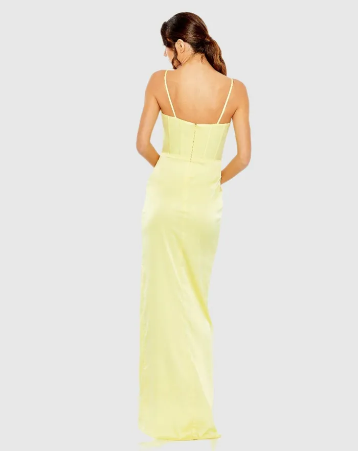 Mac Duggal Evening Gowns Women Bustier Side Ruched Bodycon Gown Burnt Orange Mac Duggal Evening Gowns Women Bustier Side Ruched Bodycon Gown Burnt Orange