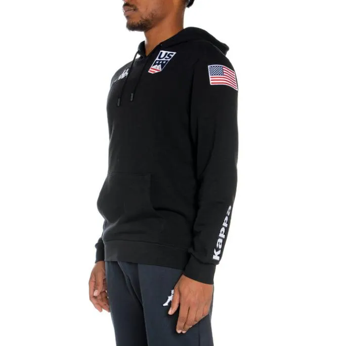 Malmo US Hoodie 8211 Black Black Men Kappa Hoodies and Sweatshirts