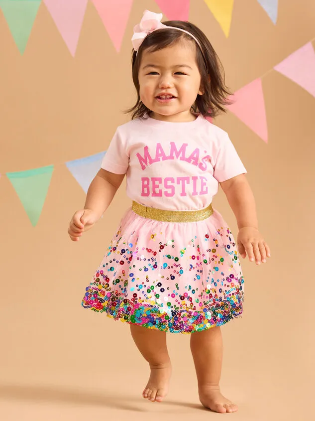 Mamas Bestie Graphic Tee Pink Girl Altar039d State Tops