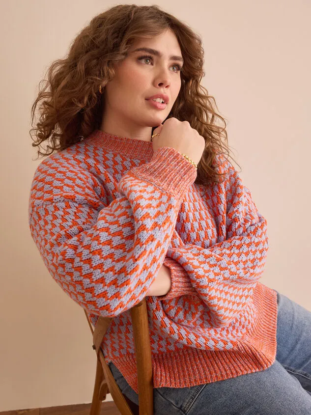Mandy Two Toned Oversized Sweater Orangemulti Women Altar039d State Sweaters Cardigans