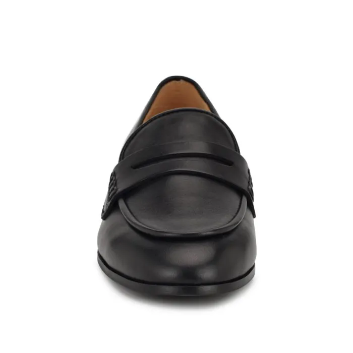 Manner Casual Loafers Black Leather Women Nine West Flats Manner Casual Loafers Black Leather Women Nine West Flats