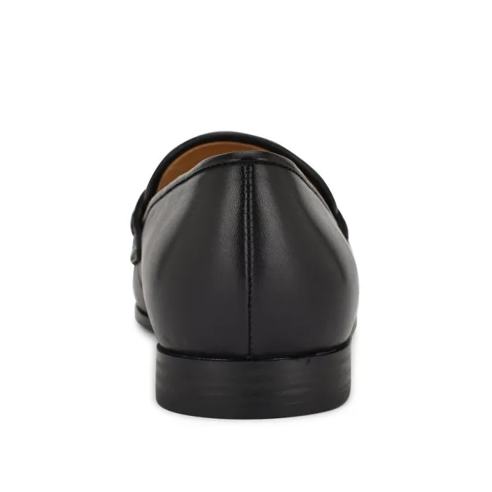 Manner Casual Loafers Black Leather Women Nine West Flats Manner Casual Loafers Black Leather Women Nine West Flats
