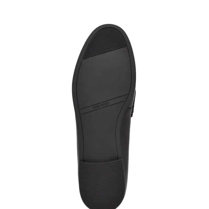 Manner Casual Loafers Black Leather Women Nine West Flats Manner Casual Loafers Black Leather Women Nine West Flats