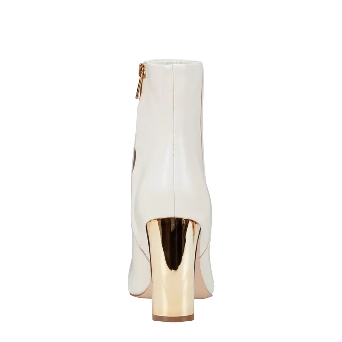 Marc Fisher Boots and Booties Women Talyna Dress Bootie Chic Cream Leather