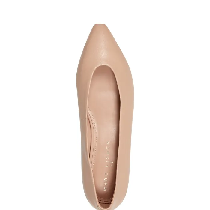 Marc Fisher Gunner Pointed Toe Flat Natural Leather Women Loafers and Flats