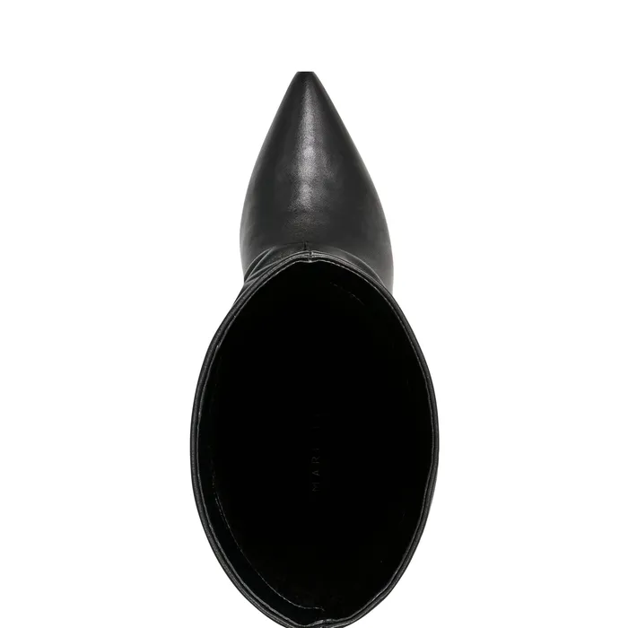Marc Fisher Paityn Scrunch Dress Boot Black Leather Women Boots and Booties