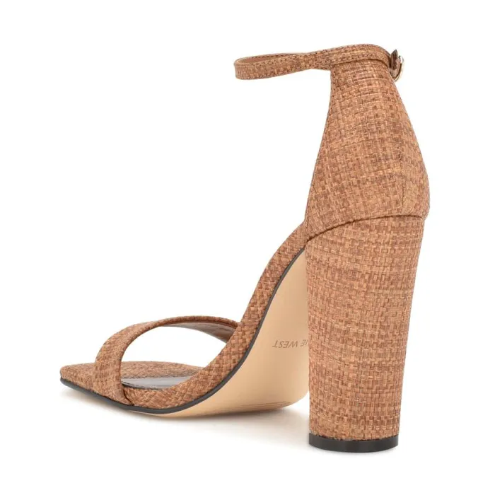 Marrie Ankle Strap Sandals Brown Raffia Women Nine West Sandals Marrie Ankle Strap Sandals Brown Raffia Women Nine West Sandals