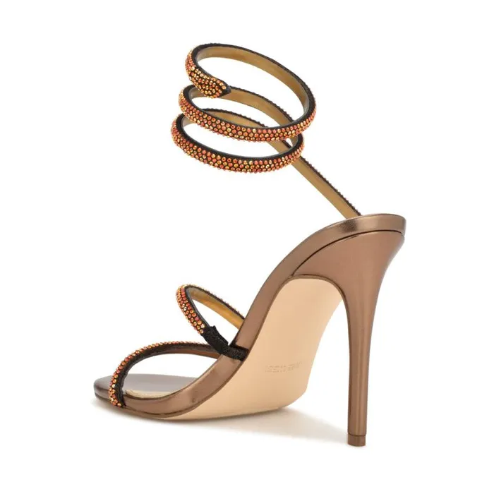 Maskil Ankle Wrap Heeled Sandals Dark Gold Shimmer Women Nine West Sandals Maskil Ankle Wrap Heeled Sandals Dark Gold Shimmer Women Nine West Sandals