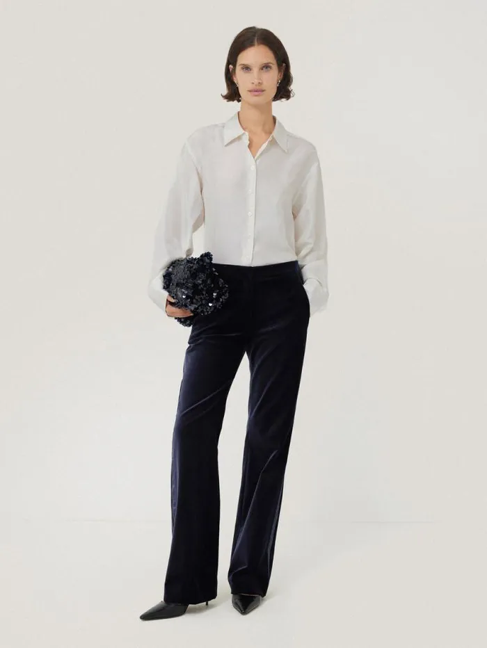 Mason Velvet Trouser Navy Women Jigsaw Trousers