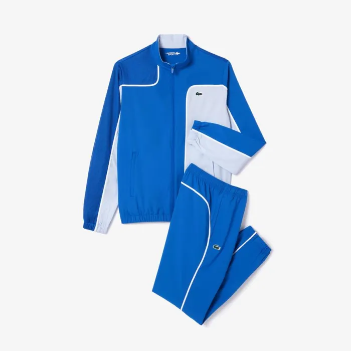 Matching Sets Men Lacoste Men039s Colorblock Tennis Sweatsuit Blue Light Blue Isy