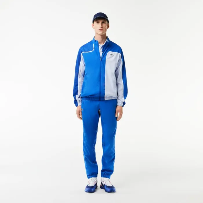 Matching Sets Men Lacoste Men039s Colorblock Tennis Sweatsuit Blue Light Blue Isy