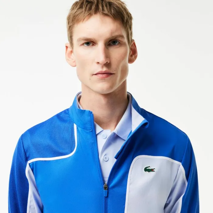 Matching Sets Men Lacoste Men039s Colorblock Tennis Sweatsuit Blue Light Blue Isy