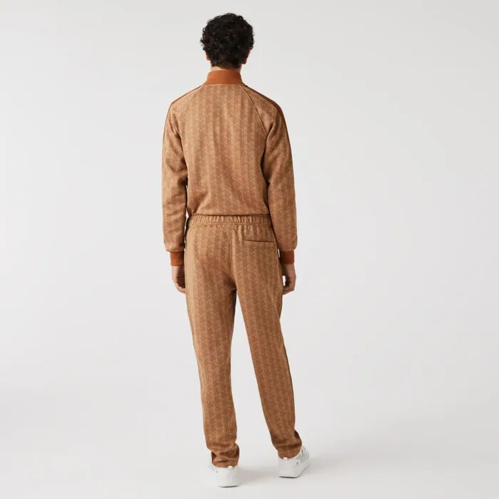 Matching Sets Men Lacoste Men039s Monogram Print Pants Beige Brown Zwm