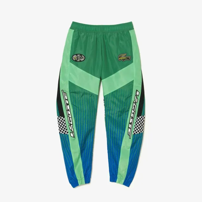 Matching Sets Men Lacoste Mens Ombr Checkerboard Print Joggers Green Blue Chy