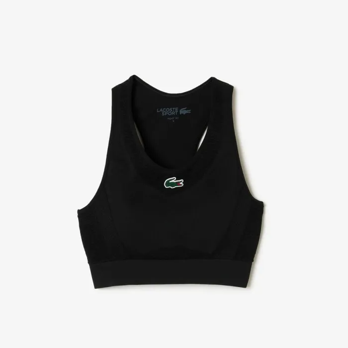 Matching Sets Women Lacoste Women039s SPORT Seamless Stretch Bra Black 031