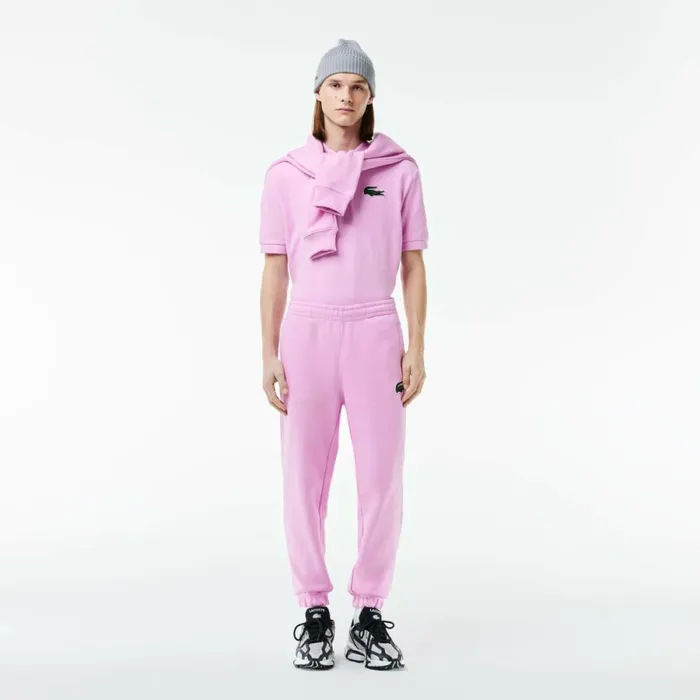 Matching Sets WomenMen Lacoste Unisex Organic Cotton Fleece Sweatpants Pink Ixv