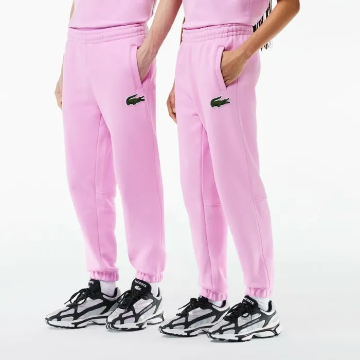 Matching Sets WomenMen Lacoste Unisex Organic Cotton Fleece Sweatpants Pink Ixv