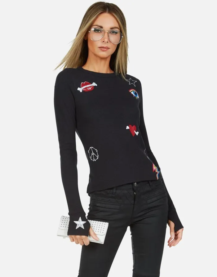 McKinley Bone Elements Onyx Women Lauren Moshi Long Sleeve