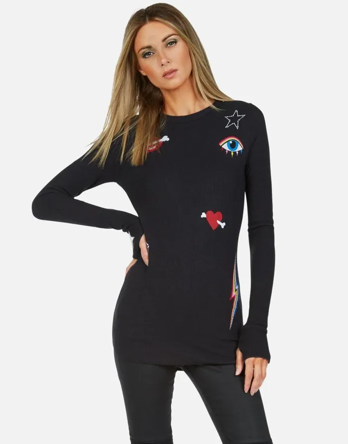 McKinley Bone Elements Onyx Women Lauren Moshi Long Sleeve