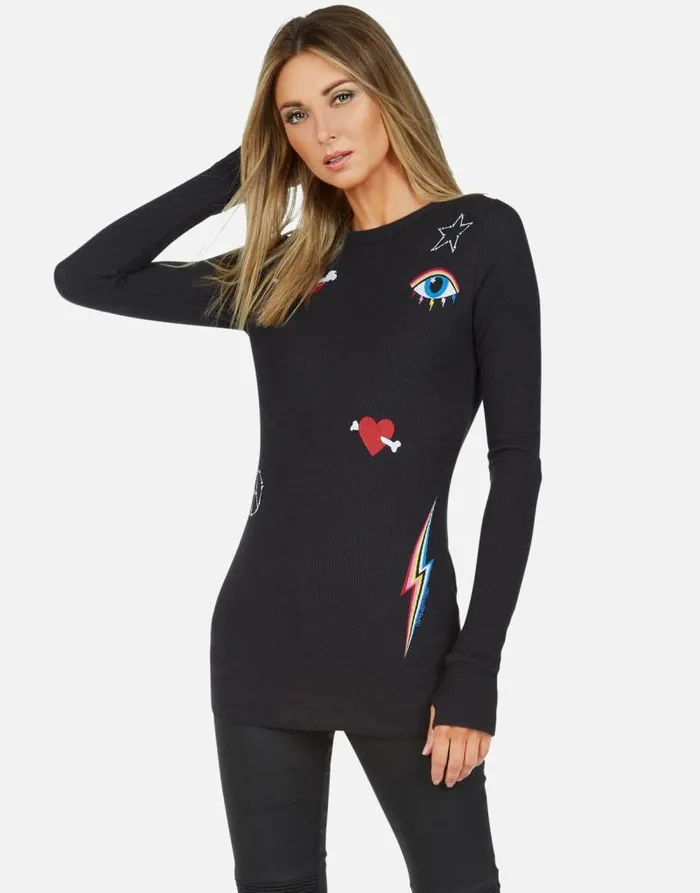 McKinley Bone Elements Onyx Women Lauren Moshi Long Sleeve