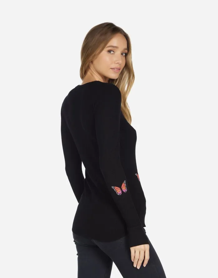 McKinley Butterfly Wings Black Women Lauren Moshi Long Sleeve