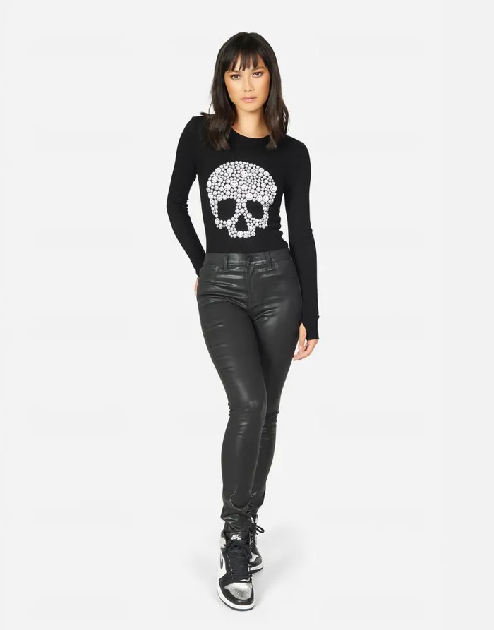 McKinley Happy Skulls Black Women Lauren Moshi Long Sleeve