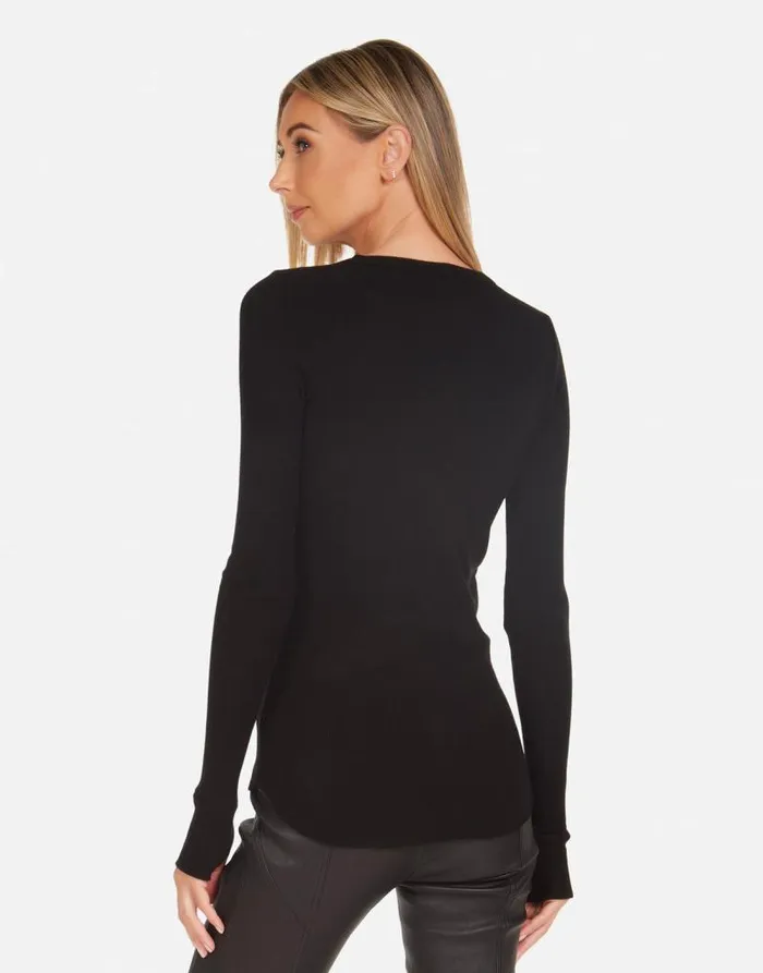 McKinley Lucky Cat Black Women Lauren Moshi Long Sleeve