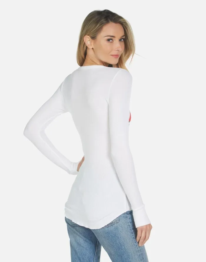 McKinley X Def Leppard Heartbreak White Women Lauren Moshi Long Sleeve