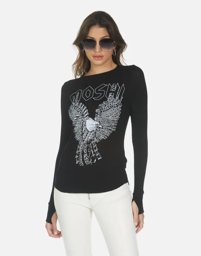 McKinley X Moshi Eagle Black Women Lauren Moshi Long Sleeve