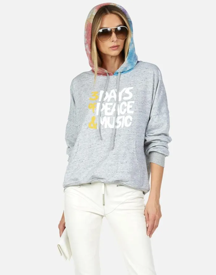 Melanie Woodstock Peace Heather Greyskittles Women Lauren Moshi Hoodies