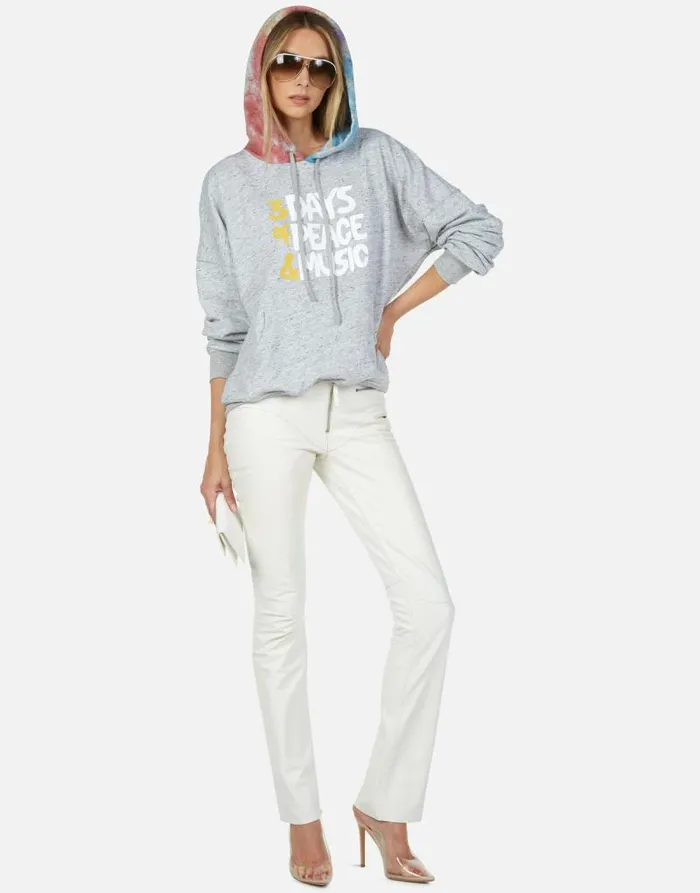 Melanie Woodstock Peace Heather Greyskittles Women Lauren Moshi Hoodies