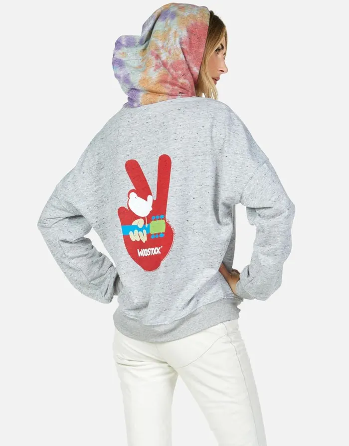 Melanie Woodstock Peace Heather Greyskittles Women Lauren Moshi Hoodies