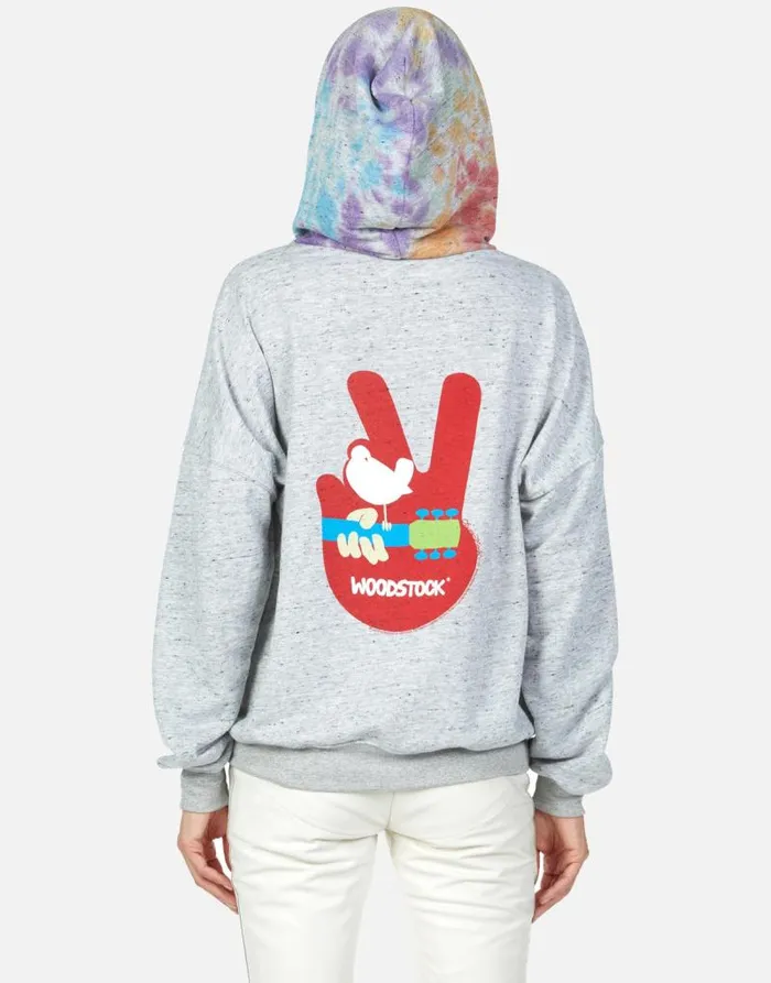 Melanie Woodstock Peace Heather Greyskittles Women Lauren Moshi Hoodies